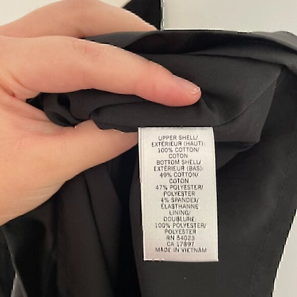 NEW NWT BANANA REPUBLIC Black Velvet Mixed Media Strapless Knee LBD Sheath Dress - Picture 9 of 12